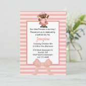 Princesse Baby Girl First Birthday Invitation (Debout devant)