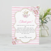 Princesse Baby shower Carte de remerciements (Debout devant)