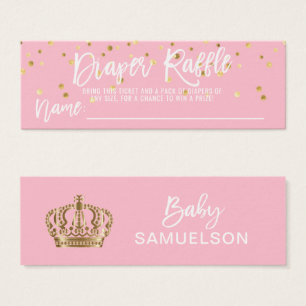 Princesse baby shower de rose de billet de TOMBOLA