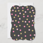 Princesse Baby shower Invitation Douche en or rose (Dos)