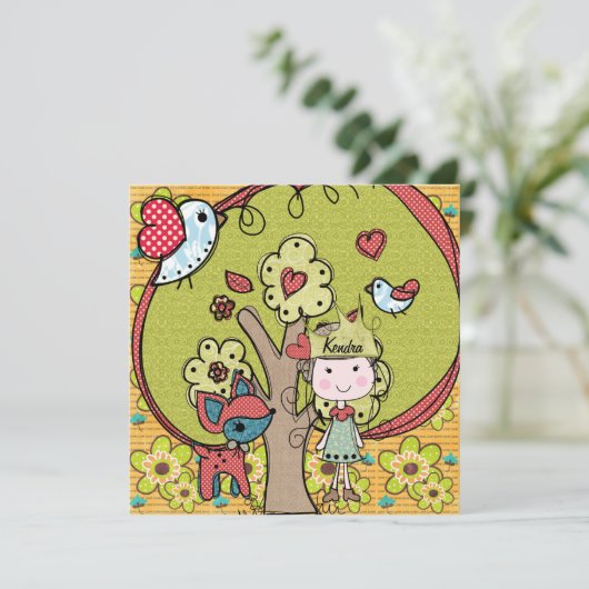 Princesse Birthday Invitation de nature (Debout devant)