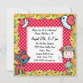 Princesse Birthday Invitation de nature (Dos)