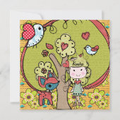 Princesse Birthday Invitation de nature (Devant)