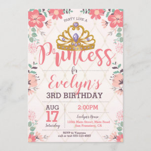 Princesse Birthday Invitation - princesse Party