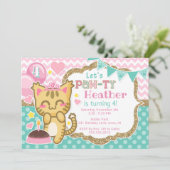 Princesse Birthday Patte-ty Invitation de Kitty de (Debout devant)