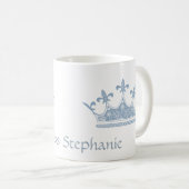 Princesse bleue Crown Custom Mug (Devant droit)