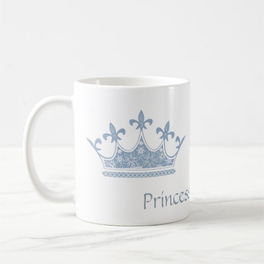 Princesse bleue Crown Custom Mug (Gauche)