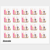 Princesse Blonde mignonne et Stickers PIrate (Feuille)