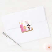 Princesse Blonde mignonne et Stickers PIrate (Enveloppe)