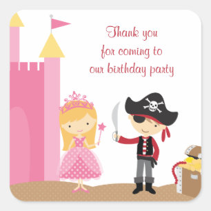Princesse Blonde mignonne et Stickers PIrate