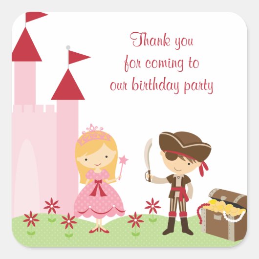 Princesse Blonde mignonne et Stickers PIrate (Devant)