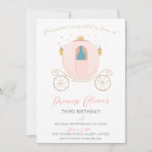 Princesse Carriage Girl Anniversaire Invitation (Devant)