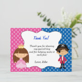 Princesse carte de remerciements - garçon de (Debout devant)