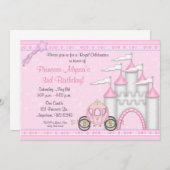 Princesse Castle Birthday Invitation (Devant / Derrière)