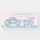Princesse Cendrillon Bannière de fête d'anniversai (Horizontal)