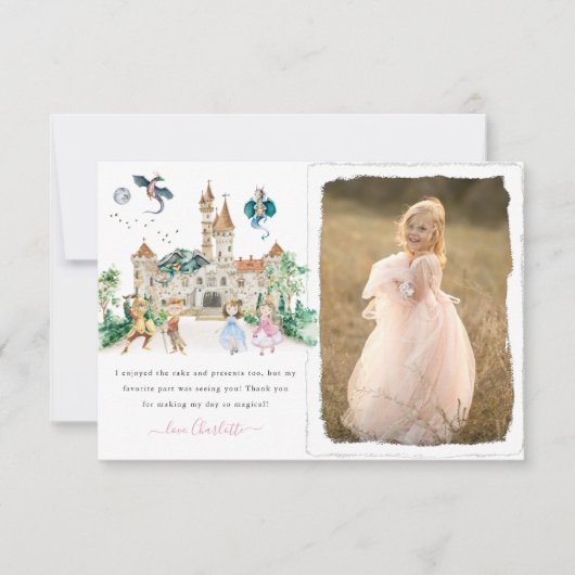 Princesse, Chevalier & Dragons Conte de fée Merci (Devant)