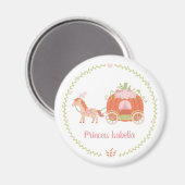 Princesse Citrouille Carriage Floral Wreath Magnet (Recto/Verso)
