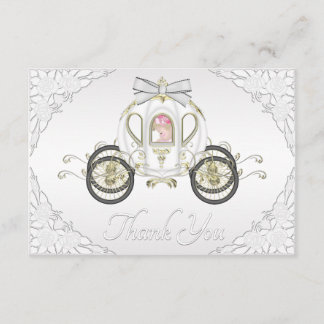 Princesse Coach de bébé et Merci de blanc de roses