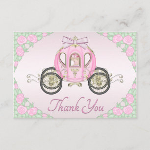 Princesse Coach de bébé et Merci de rose de roses