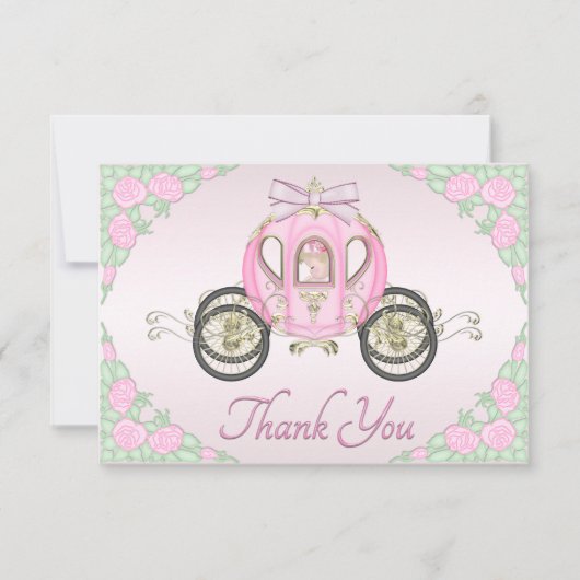 Princesse Coach de bébé et Merci de rose de roses (Devant)