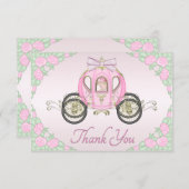 Princesse Coach de bébé et Merci de rose de roses (Devant / Derrière)