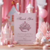 Princesse Couronne rose Merci d'anniversaire