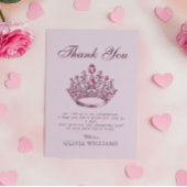 Princesse Couronne rose Merci d'anniversaire