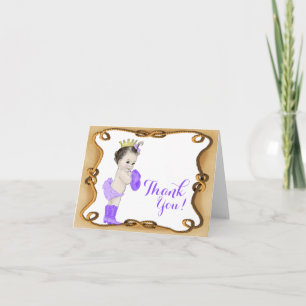 Princesse Cowgirl violette Baby shower Merci