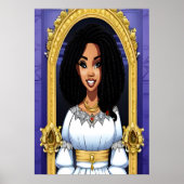 Princesse d'Afrique noire | AI Art Poster (Devant)
