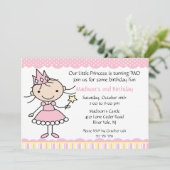Princesse Dance Birthday Invitation (Debout devant)