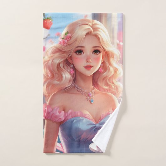 princesse d'anniversaire (Serviette à main)