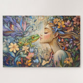 Princesse de conte de fées et grenouille puzzle 10 (Horizontal)