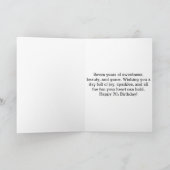 Princesse de cygne rose et or 7e carte d'anniversa (Intérieur)