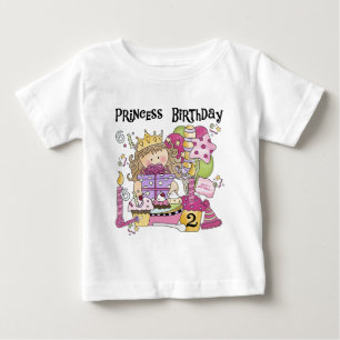 Princesse de fête 2e anniversaire Tshirts et cadea