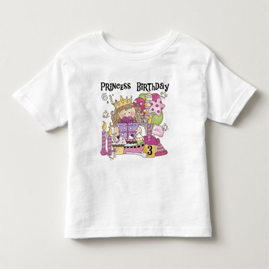 Princesse de fête 3e anniversaire Tshirts et cadea (Devant)