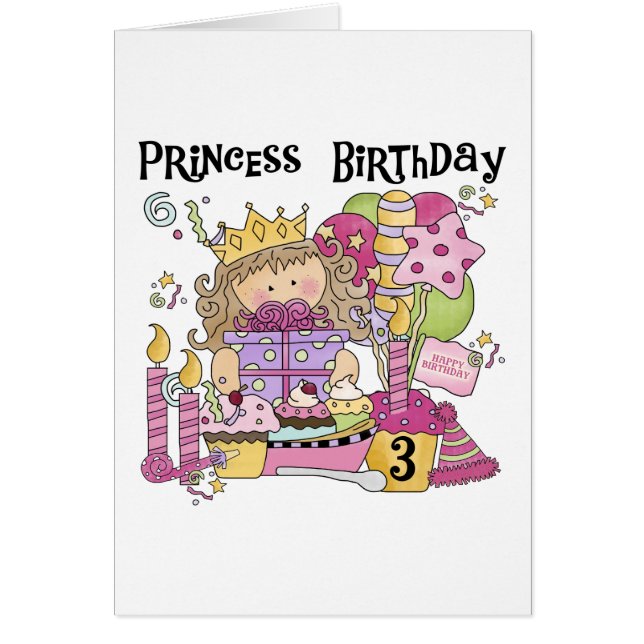 Princesse de fête 3e anniversaire Tshirts et cadea (Devant)