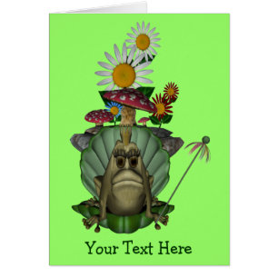 Princesse de grenouille sur la carte mignonne du T