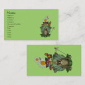 Princesse de grenouille sur le Trône Carte de visi (Devant / Derrière)