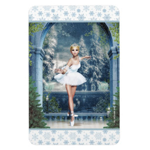 Princesse de neige Ballerina Magnet de Noël