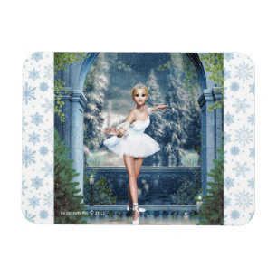 Princesse de neige Ballerina Magnet de Noël