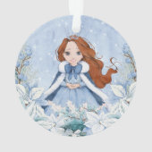 Princesse de tête rouge hiver neige (dos)