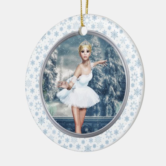 Princesse des neiges Ballerina Ornement d'art doub (Gauche)