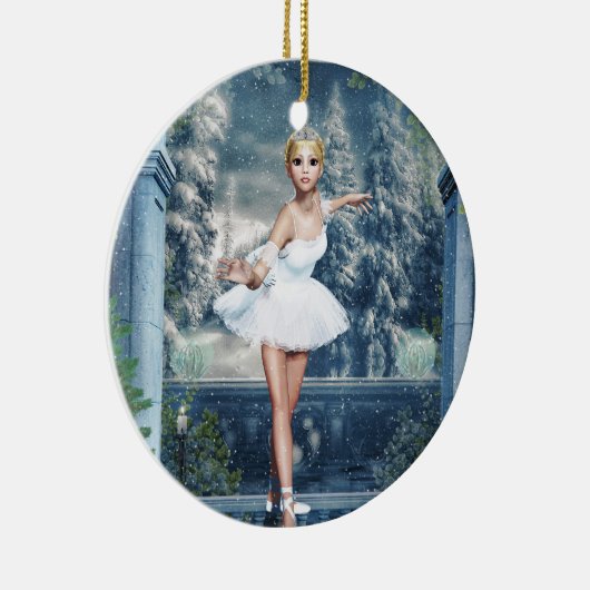 Princesse des neiges Ballerina Ornement d'art doub (Droite)