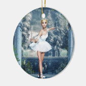 Princesse des neiges Ballerina Ornement d'art doub (Gauche)