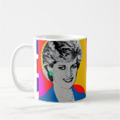 Princesse Diana Pop Art Mug (Gauche)