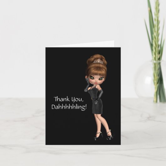 Princesse Diva Carte de remerciements (Devant)