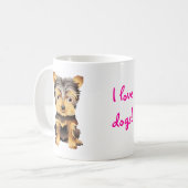Princesse Dog Coffe Mug Gift de Yorkshire Terrier (Devant gauche)