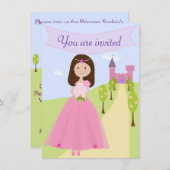 Princesse douce Birthday Invitation (Devant / Derrière)