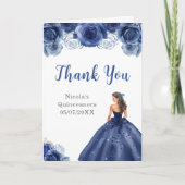 Princesse en bleu marine Robe Quinceanera Merci (Devant)