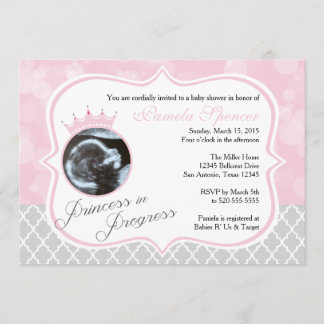 Princesse en cours, Baby shower Invitation
